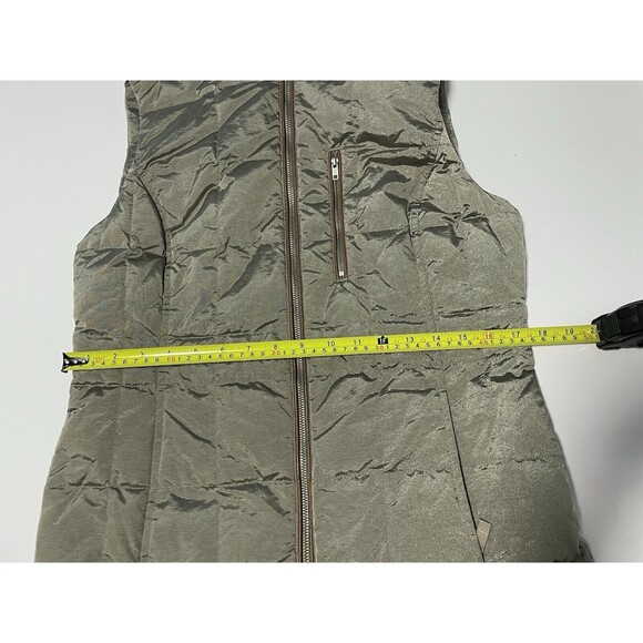 Eddie Bauer Yukon Down Puffer Vest Jacket Taupe Shimmer Size S - Picture 7 of 9